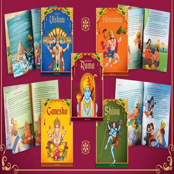 Children's First Mythology Stories - Pack of 5 books (Ram, Shiva, Hanuman, Ganesha, Vishnu)