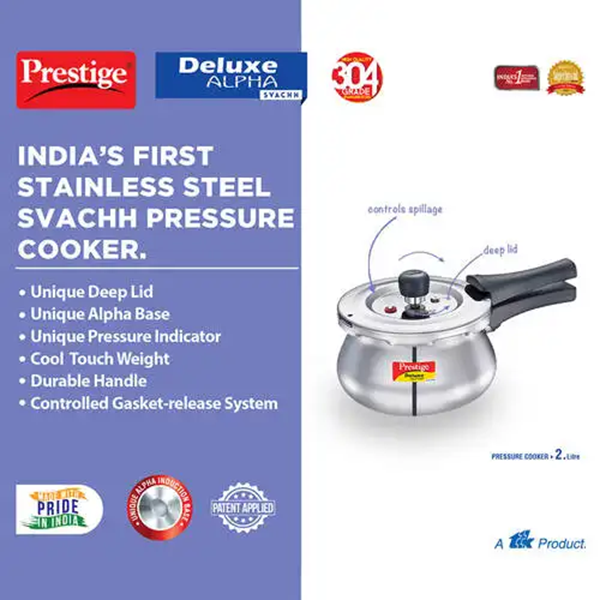 Prestige Stainless Steel 2 Litre Rice cooker