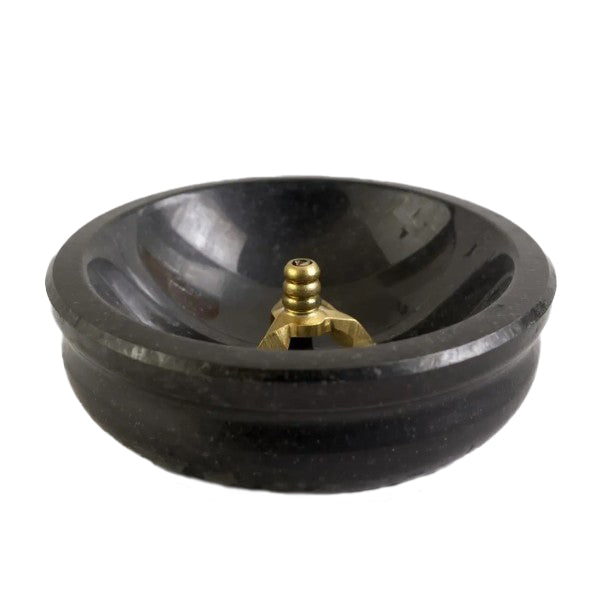 Granite Agal Vilaku, Diya - Traditional Lamp (Black)