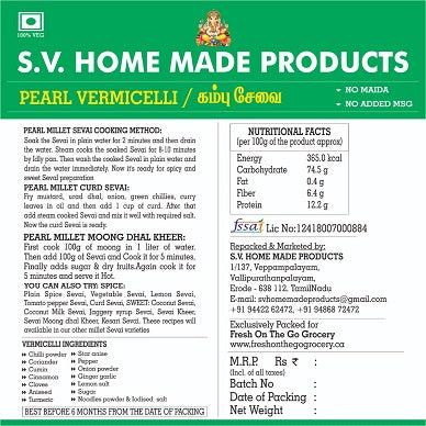 SV Homemade Kambu Pearl Millet Vermicelli 180gms