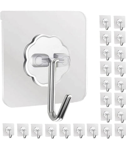 Transparent Adhesive Hooks( Pack of 8)