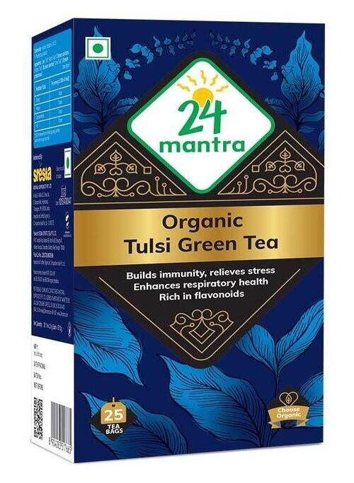 24Mantra Organic Tulsi Green Tea 50g